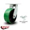Service Caster 8'' Heavy Duty Green Poly on Cast Iron Wheel Swivel Caster with Swivel Lock CRAN-SCC-KP92S830-PUR-GB-BSL - alternate 4